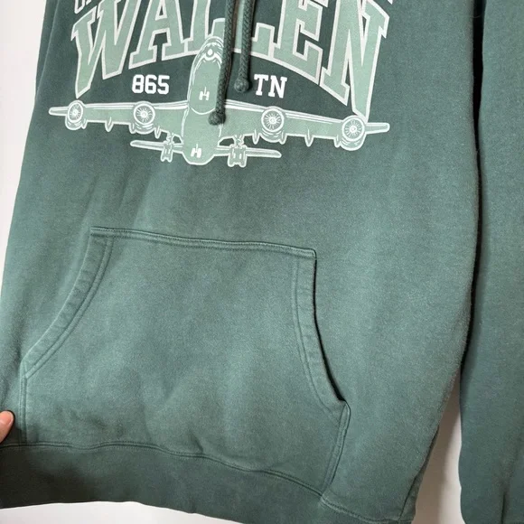 Morgan Wallen One Night At A Time World Tour Hoodie in evergreen emerald green - Picture 6 of 6